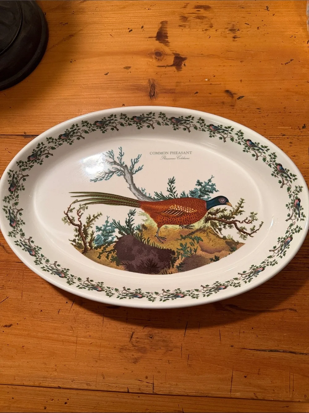 Portmeirion Vintage Birds of Britain Pheasant Oval Serving Platter